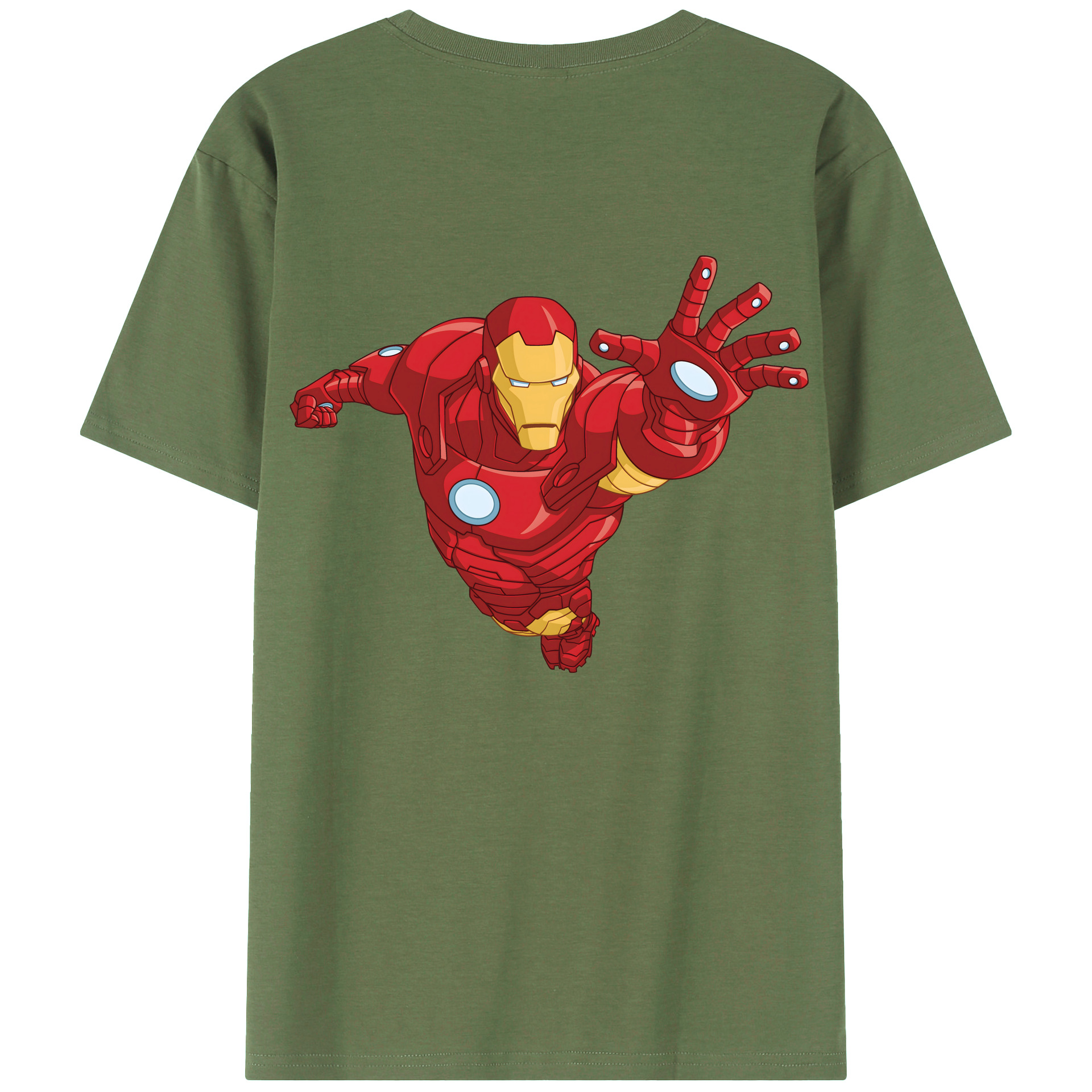 （画像用） アベンジャーズ The Avengers 綿100％ メンズ半袖Tシャツ（バックプリント） 通気性